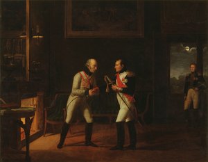 1808年12月17日、シュタマースドルフでオーストリアのナポレオンボナパルト（1769-1821）とチャールズ大公（1771-1847）の会合
